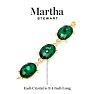 Martha Stewart Oval Crystal Statement Bracelet, Green Image-3