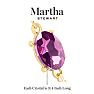 Martha Stewart Oval Crystal Statement Necklace, Purple Image-3