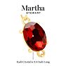 Martha Stewart Oval Crystal Statement Necklace, Red Image-3