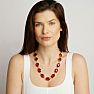 Martha Stewart Oval Crystal Statement Necklace, Red Image-7