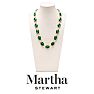 Martha Stewart Oval Crystal Statement Necklace, Green Image-1