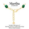 Martha Stewart Oval Crystal Statement Necklace, Green Image-4