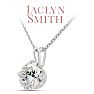 Jaclyn Smith 1/4 Carat Moissanite Solitaire Necklace In White Gold With Free Chain Image-2