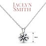 Jaclyn Smith 1/4 Carat Moissanite Solitaire Necklace In White Gold With Free Chain Image-5