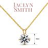 Jaclyn Smith 1/4 Carat Moissanite Solitaire Necklace In Yellow Gold With Free Chain Image-5