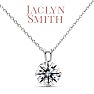 Jaclyn Smith 1/2 Carat Moissanite Solitaire Necklace In White Gold With Free Chain Image-1