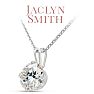Jaclyn Smith 1/2 Carat Moissanite Solitaire Necklace In White Gold With Free Chain Image-2