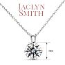 Jaclyn Smith 1/2 Carat Moissanite Solitaire Necklace In White Gold With Free Chain Image-5