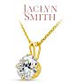 Jaclyn Smith 1/2 Carat Moissanite Solitaire Necklace In Yellow Gold With Free Chain Image-2