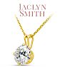 Jaclyn Smith 1 Carat Moissanite Solitaire Necklace In Yellow Gold With Free Chain Image-2