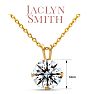 Jaclyn Smith 1 Carat Moissanite Solitaire Necklace In Yellow Gold With Free Chain Image-5