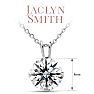 Jaclyn Smith 2 Carat Moissanite Solitaire Necklace In White Gold With Free Chain Image-5