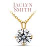 Jaclyn Smith 2 Carat Moissanite Solitaire Necklace In Yellow Gold Image-1