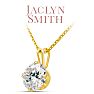 Jaclyn Smith 2 Carat Moissanite Solitaire Necklace In Yellow Gold Image-2