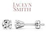 Jaclyn Smith 1 Carat Moissanite Stud Earrings In White Gold.  Fiery Amazing And Look Exactly Like Diamond! Image-1