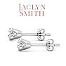 Jaclyn Smith 1 Carat Moissanite Stud Earrings In White Gold.  Fiery Amazing And Look Exactly Like Diamond! Image-3