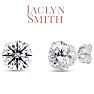 Jaclyn Smith 4 Carat Moissanite Stud Earrings In White Gold. Big, Fiery, Fabulous!  Image-1