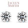 Jaclyn Smith 4 Carat Moissanite Stud Earrings In White Gold. Big, Fiery, Fabulous!  Image-2