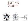 Jaclyn Smith 4 Carat Moissanite Stud Earrings In White Gold. Big, Fiery, Fabulous!  Image-4