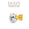 Jaclyn Smith 4 Carat Moissanite Stud Earrings In Yellow Gold. Big, Fiery, Fabulous!  Image-3