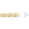 Estate Jewelry 1/5 Carat Natural Diamond Hugs & Kisses Tennis Bracelet In 10 Karat Yellow Gold, 7 Inches Image-4
