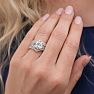 Estate Jewelry 2 Carat Princess And Round Natural Diamond Bridal Set In 14 White Gold, Size 6 Image-7