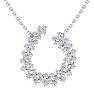 2 Carat Lab Grown Diamond Statement Necklace In Sterling Silver, 18 Inches Image-1