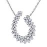 2 Carat Lab Grown Diamond Statement Necklace In Sterling Silver, 18 Inches Image-2