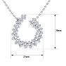 2 Carat Lab Grown Diamond Statement Necklace In Sterling Silver, 18 Inches Image-5