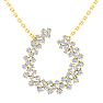 2 Carat Lab Grown Diamond Statement Necklace In Yellow Gold, 18 Inches Image-1