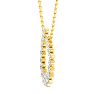 2 Carat Lab Grown Diamond Statement Necklace In Yellow Gold, 18 Inches Image-3
