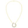 2 Carat Lab Grown Diamond Statement Necklace In Yellow Gold, 18 Inches Image-4