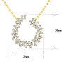 2 Carat Lab Grown Diamond Statement Necklace In Yellow Gold, 18 Inches Image-5