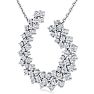 4 Carat Lab Grown Diamond Statement Necklace In Sterling Silver, 18 Inches Image-2
