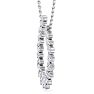 4 Carat Lab Grown Diamond Statement Necklace In Sterling Silver, 18 Inches Image-3