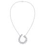 4 Carat Lab Grown Diamond Statement Necklace In Sterling Silver, 18 Inches Image-4