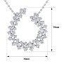 4 Carat Lab Grown Diamond Statement Necklace In Sterling Silver, 18 Inches Image-5
