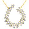 4 Carat Lab Grown Diamond Statement Necklace In Yellow Gold, 18 Inches Image-1