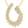4 Carat Lab Grown Diamond Statement Necklace In Yellow Gold, 18 Inches Image-2