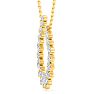 4 Carat Lab Grown Diamond Statement Necklace In Yellow Gold, 18 Inches Image-3