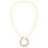 4 Carat Lab Grown Diamond Statement Necklace In Yellow Gold, 18 Inches Image-4