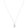 Estate Jewelry 1/10 Carat Diamond Sailboat Necklace In 14K White Gold, 18 Inches Image-2