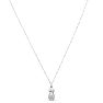 Estate Jewelry 0.06 Carat Diamond Pineapple Necklace In 14K White Gold, 18 Inches Image-2