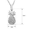 Estate Jewelry 0.06 Carat Diamond Pineapple Necklace In 14K White Gold, 18 Inches Image-3
