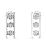 Estate Jewelry 1/4 Carat Cluster Diamond Line Earrings In 10K White Gold Image-2