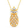 Estate Jewelry 1/6 Carat Diamond Pineapple Necklace In 10K Yellow Gold, 18 Inches Image-1