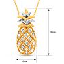 Estate Jewelry 1/6 Carat Diamond Pineapple Necklace In 10K Yellow Gold, 18 Inches Image-3