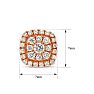 Estate Jewelry 1/2 Carat Pave Diamond Stud Earrings In 14k Rose Gold Image-4