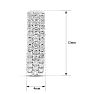 Estate Jewelry 2 Carat Triple Row Diamond Hoop Earrings In 14K White Gold, 1/2 Inch Image-4