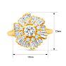 Estate Jewelry 1 3/4 Carat Round and Baguette Diamond Ballerina Ring In 14K Yellow Gold, Size 6.5 Image-3